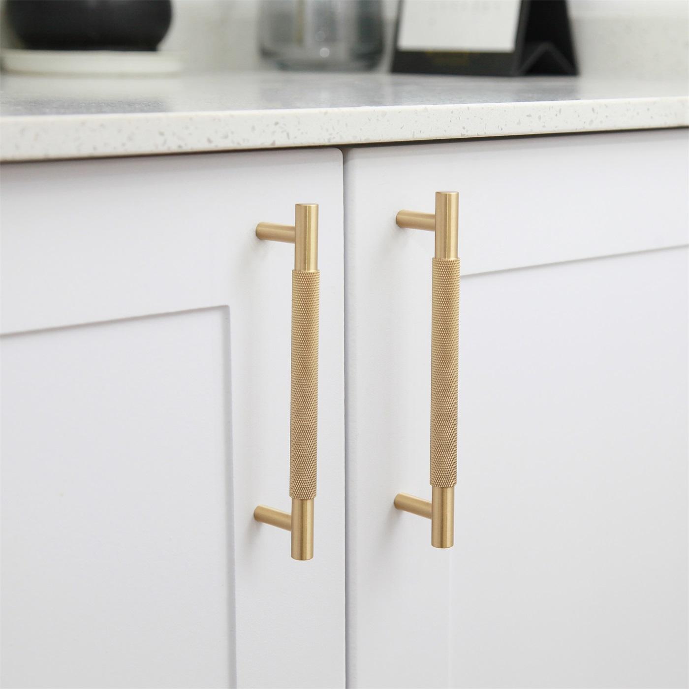 DUFFIELD Brass Knurled Long Cabinet Pull