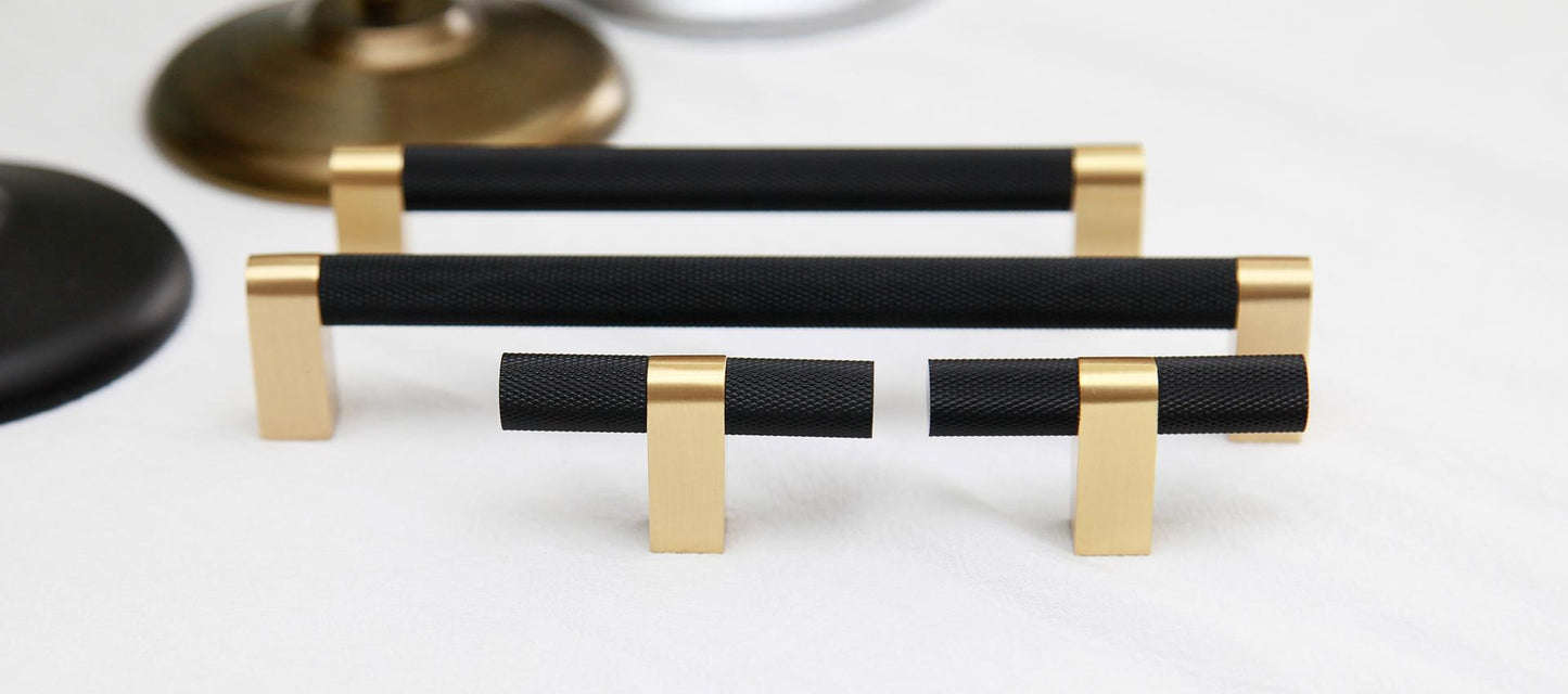 CALVER: Brass Knurled Black Long Pull